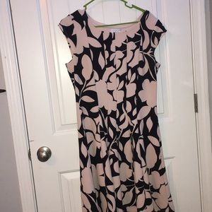 pink and black dress